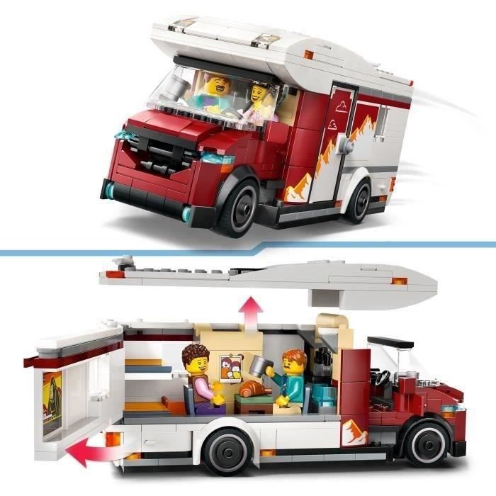 LEGO City 60454 Le camping-car d’aventures - Jeu de construction pour garçon dès 6 ans