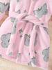 European & American Boys' Plush Hooded Jacket with Stars & Astronaut Flowers