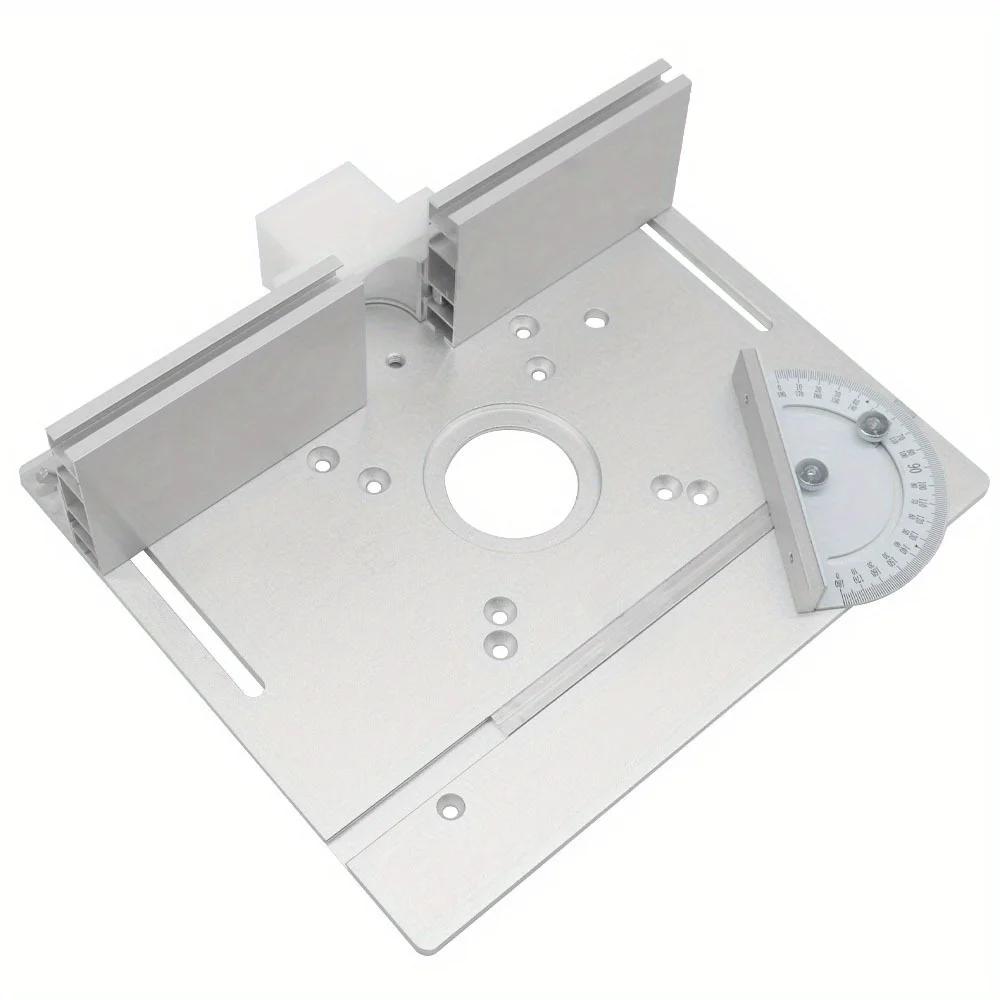 Multifunctional Aluminium Router Table Insert Plate Woodworking Electric Wood Router Flip Plate for Working Benches Router Plate