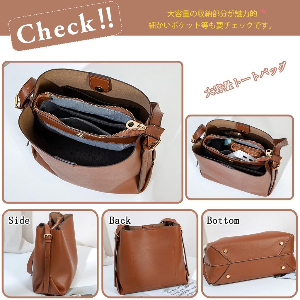 Shoulder PU Large Shoulder Bucket Crossbody Adjustable Perfect for Korean Black NICOLE&DORIS Women's Bag, Leather, 2-Way, Capacity, Waterproof,