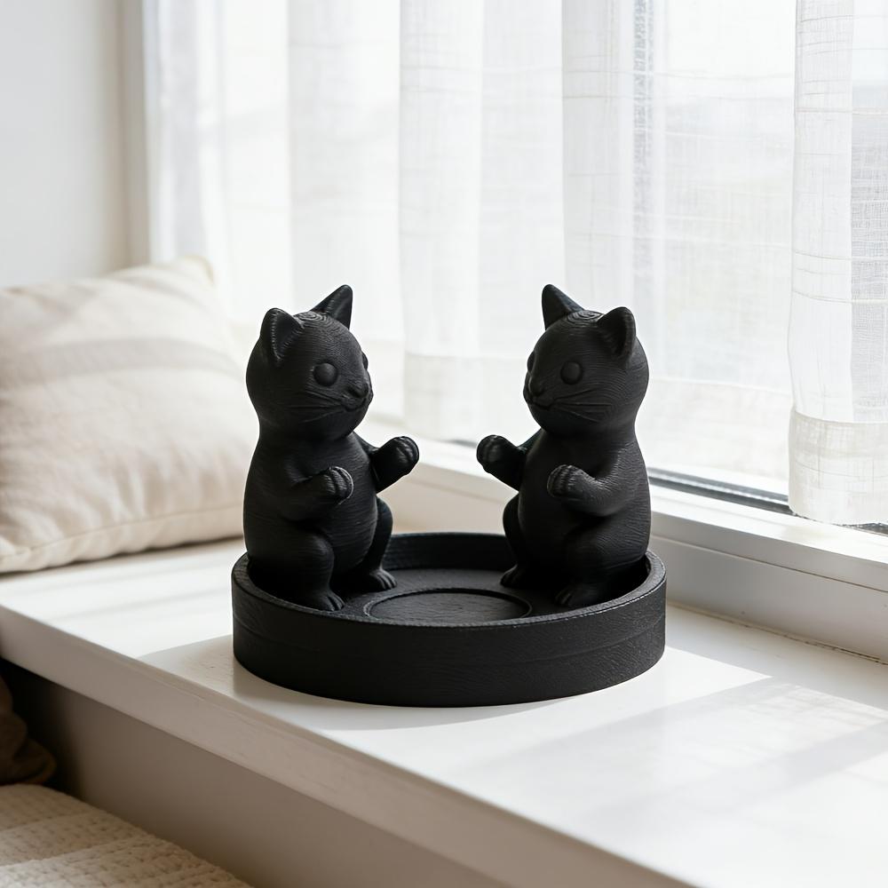 Cute Cat Candle Stand, Desktop Craft Decoration Ornaments, Cat Ornaments Living Room Bedroom Home Decoration [excluding Candles]