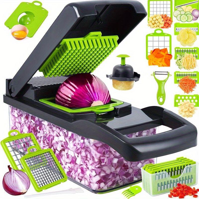 Vegetable Cutter Multifunctional Kitchen Accessories Food Chopper For Tomato Carrot Cheese Onion Handheld Slicer Dicer Grater