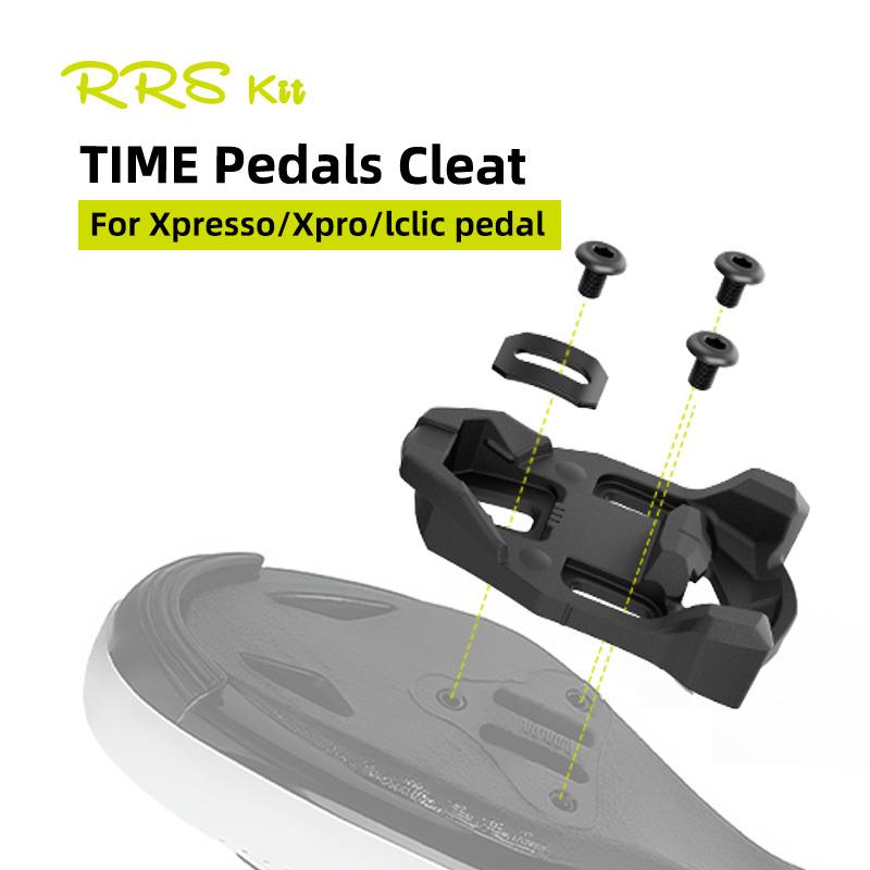 RRSKIT Road Bike Pedal Cleats Set Anti-Skid Plastic Cycling Pedals For Time IClic XPro XPresso Road Bike Cleat Lock