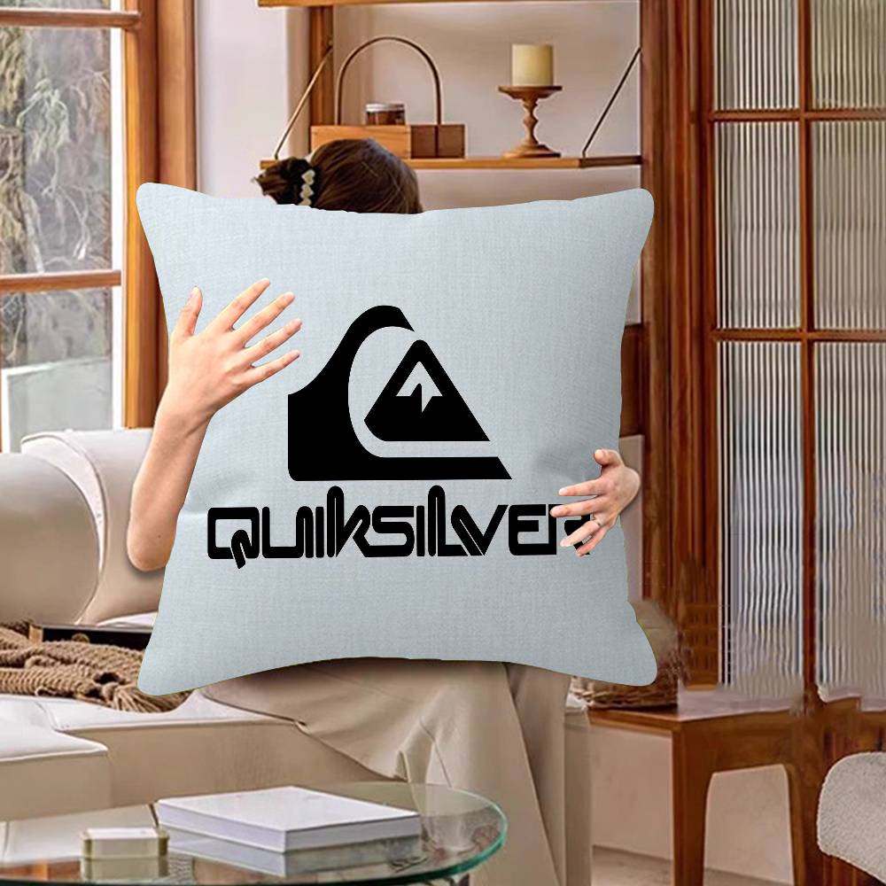 Q-QuiksilverS Logo Kissenbezug Kissenbezug Dekor Kissenbezug Bedruckter Kissenbezug Für Sofa