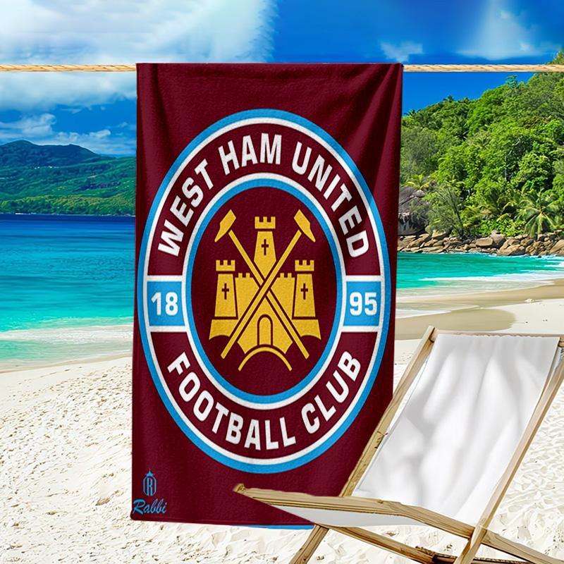 Hammer Football Printed Beach Towel, Super Soft Microfiber, Perfect Gift Birthday, for Pool, Beach, Travel, for Family and Friends