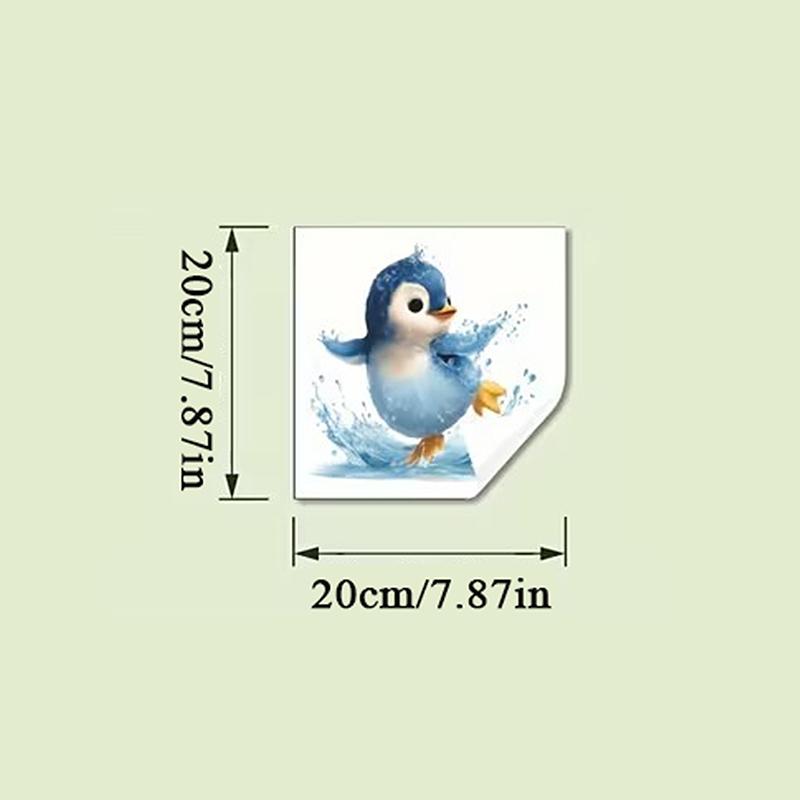 Leuchtender Pinguin Toilettenaufkleber Badezimmerdekor Selbstklebend Abnehmbar Leuchtender Wandaufkleber Heimdekoration