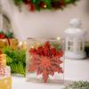 6PCS Glossy Powder Christmas Tree Pendant Lightweight 3D Design Christmas Tree Ornament Long-Lasting Drop Ornaments