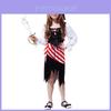 Enchanting Red And White Striped Pirate Dress For Girls Ideal For Stage Performances And Halloween