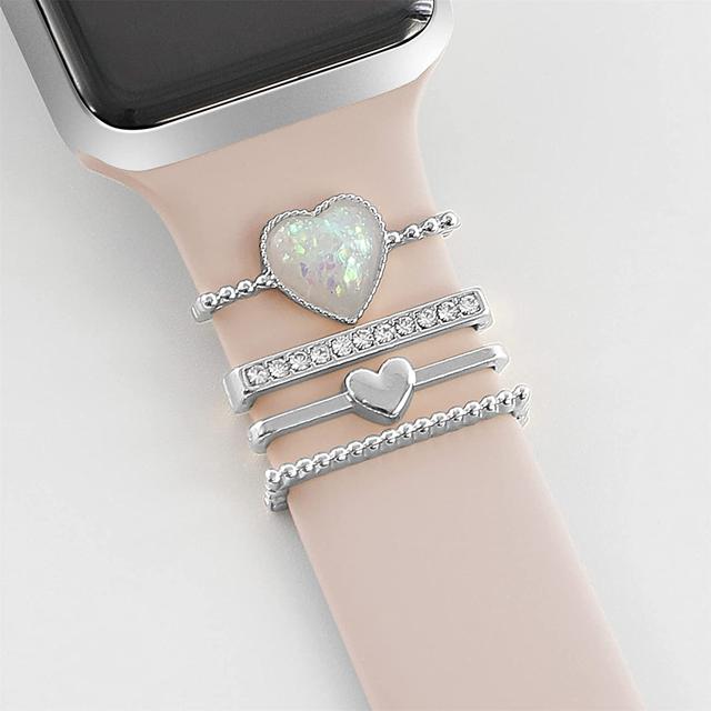 Decoration For Apple watch band series 8 7 6 5 4 se 9 Accessories Diamond Jewelry Charms for Samsung/Huawei watch fit 3 strap