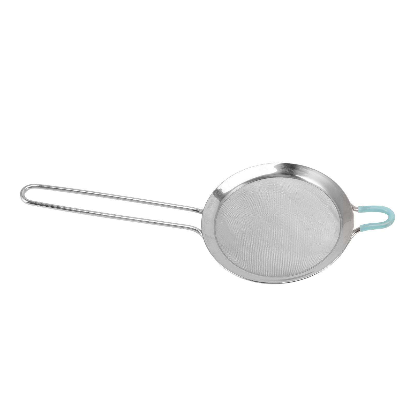 

60 Mesh Fine Strainer Stainless Steel Handheld Flour Colander with Long Handle for Kitchen 14cm 5.5in 14cm/5.5in