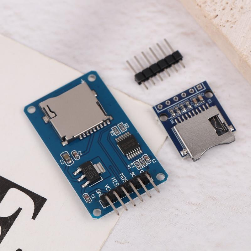 2Pcs/set Card Mini TF Card Reader Module SPI Interfaces With Level Converter Chip 5V/3.3V For DIY KIT