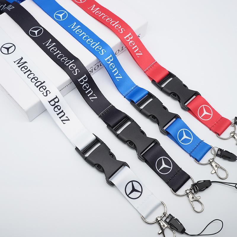 JVC4   Card Lanyard Keychain Motorcycle Car Keyring Neck Wear Chain For Mercedes Benz AMG W177 W176 X166 X167 C257 C218 X253 C118 C117