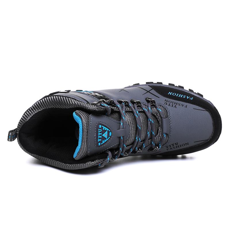  Men Hiking Shoes Waterproof Leather Shoes Climbing & Fishing Shoes New Popular Outdoor Shoes Men High Top Winter Boots