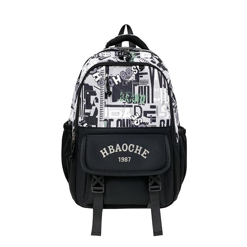 

Graffiti Color Contrast Backpack Large Capacity College Style Schoolbag