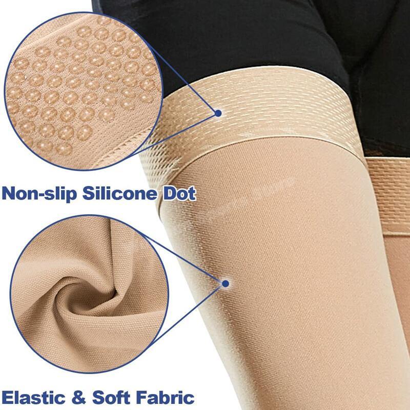 1 Pair 23-32Mmhg Open Toe Thigh High Compression Stockings For Varicose Vein Swelling Leg S-Xxl