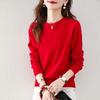 Women's Wool Blend Round Neck Pullover Sweater