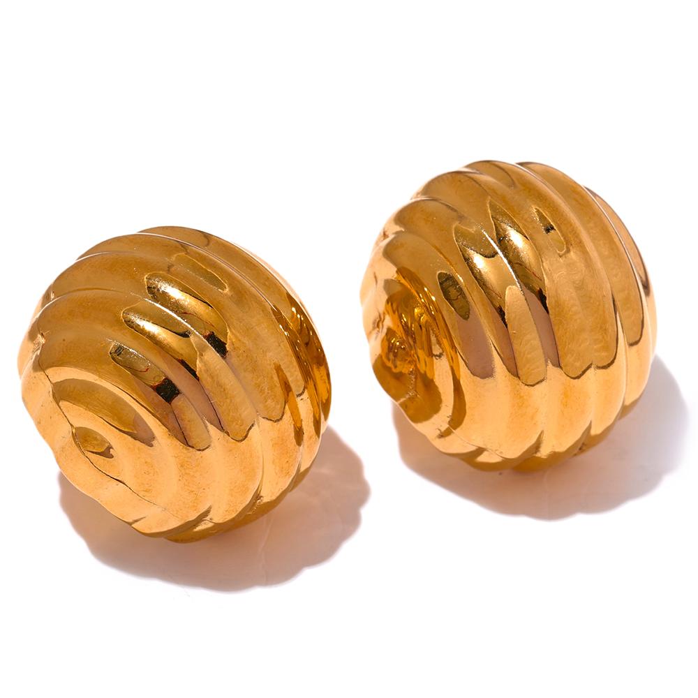 Yhpup Exclusive Stainless Steel Geometric Hollow Unusual Earrings Personalized Texture Prevent Allergy Fashion Jewelry Bijoux
