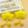 Cute Plush Yellow Star Tassel Keychain Pendant for Bags and Cars