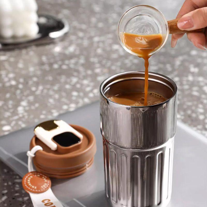 450ml Stainless Steel Coffee Cup Smart LED Temperature Display Thermos Bottle Coffee Mug Travel Mug Insulated Tumbler