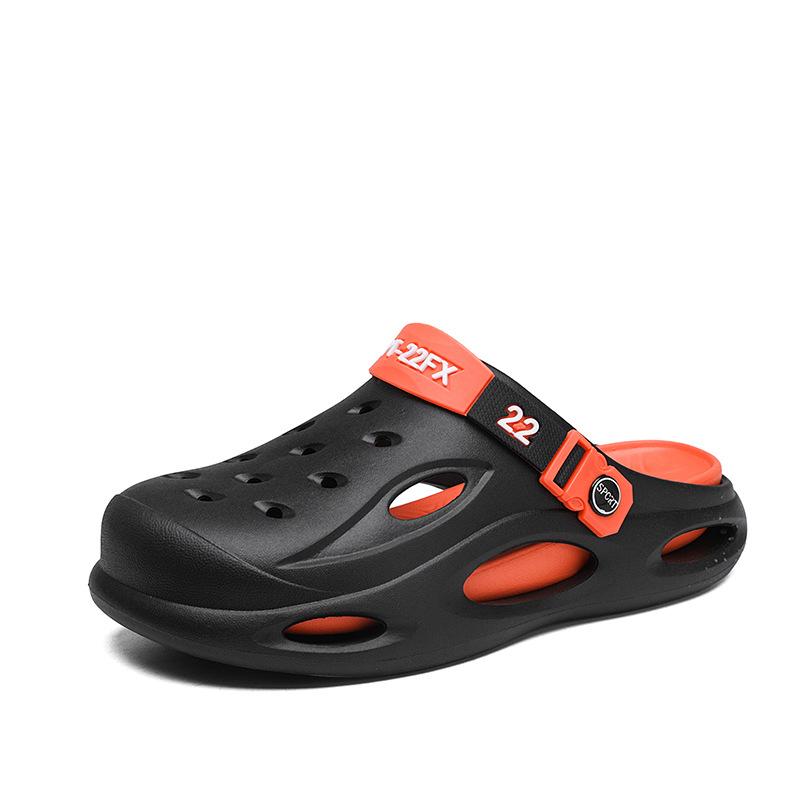 Baotou hole shoes new sandals men's beach shoes going out travel shoes casual student sandals tide