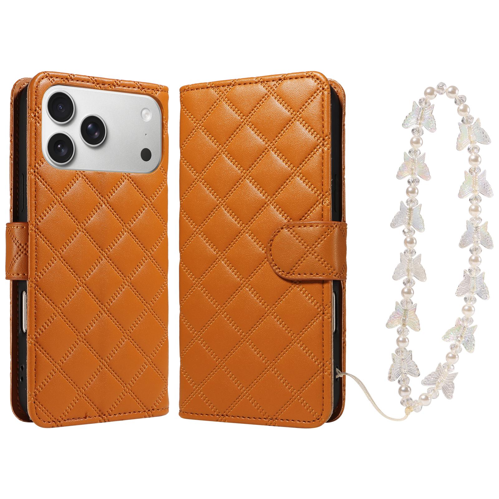 

Leather Phone Case with Wrist Strap for IPhone17 16 15 14 13 12 11 Pro Max Plus Mini Shockproof & Vibration-Resistant Design iPhone 15 Pro Max коричневий