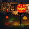 1-2PCS Solar Pumpkin Lantern for Halloween Decoration Decorative Jack O Lantern Stake Lights for Courtyards Terraces Gardens