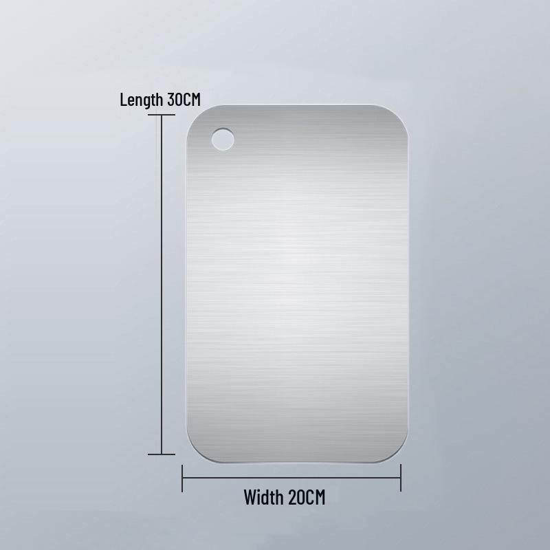 Non-Slip Stainless Steel Cutting Board - Large, Anti-Mold & Antibacterial, Thickened for Durability
