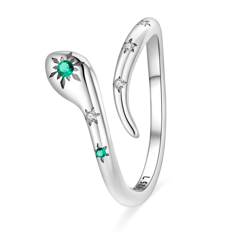 Real 925 Silver Feather Butterfly Flower Sun Moon Animal Design Open Rings Fit For Wedding Party Fine Jewelry