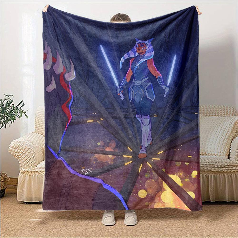 Star Wars Blanket Soft Warm Cozy Great for Livingroom Chair Office Chair All-Season Use Digital Print Ideal Gift for Friends Family Couples Picnic