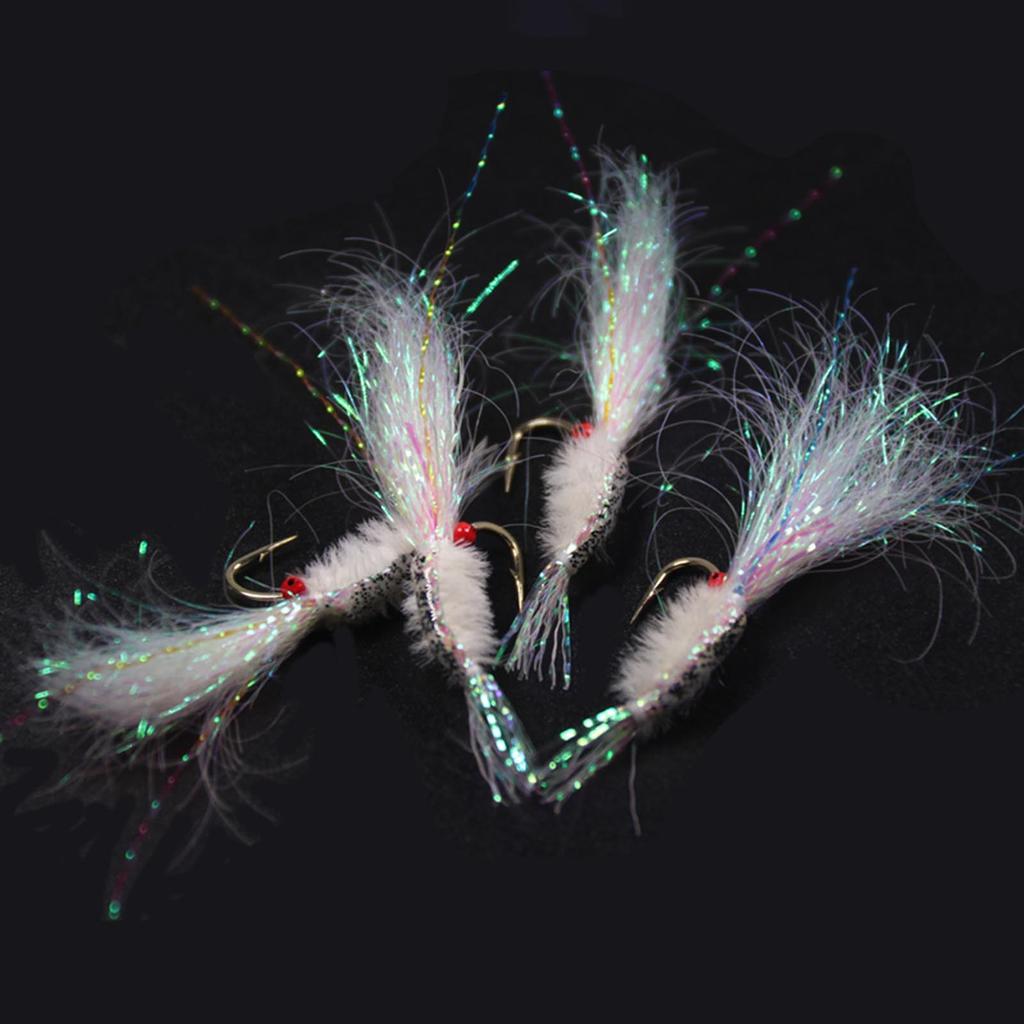 5pcs Shrimp Lure Set Imitation Bait for Bass Fishing Night Glow Shrimp Soft Plastic