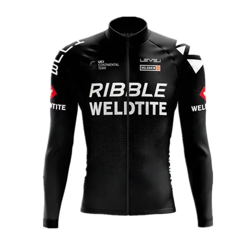 2026 White  Cycling Jersey Set Ribble Weldtite Cycling Clothing Autumn Men Road Bike Shirt Bicycle Tights Mtb Maillot Culotte
