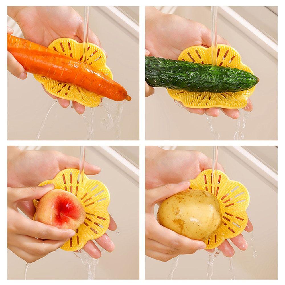 Large Capacity Vegetable Washing Basket Plastic Double Layer Draining Basket Kitchen Use
