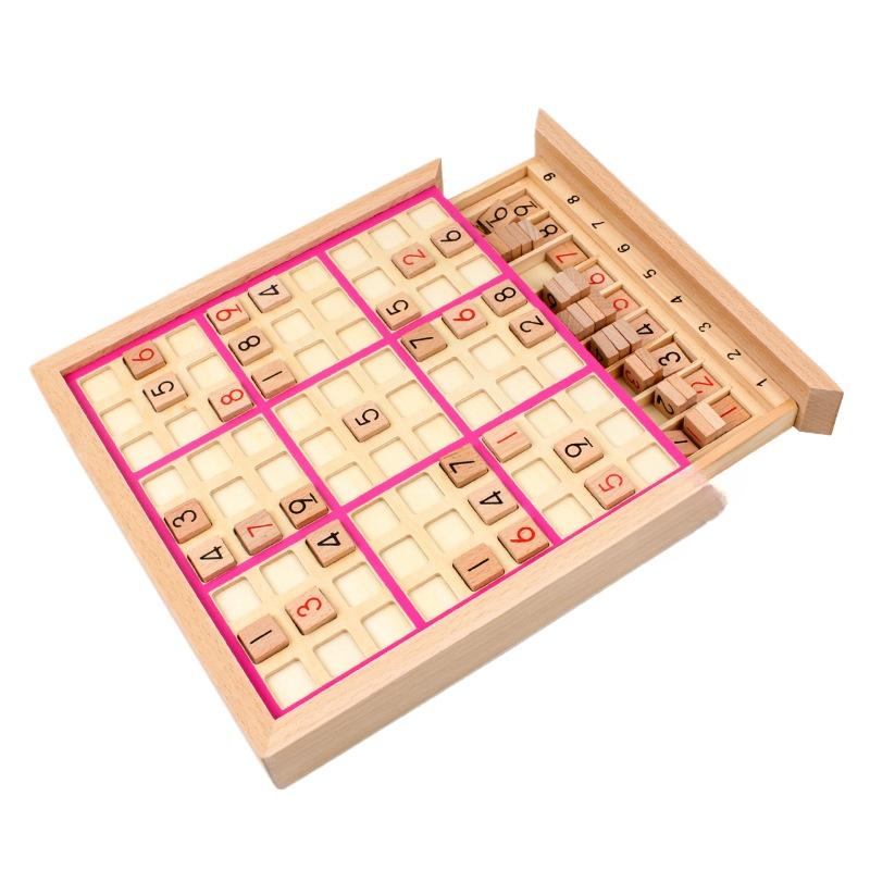 

Sudoku Crosswords Montessori Wooden Educational Digits Inference Logic Games Latin Square Math Puzzles Number Place Games Toys рожевий