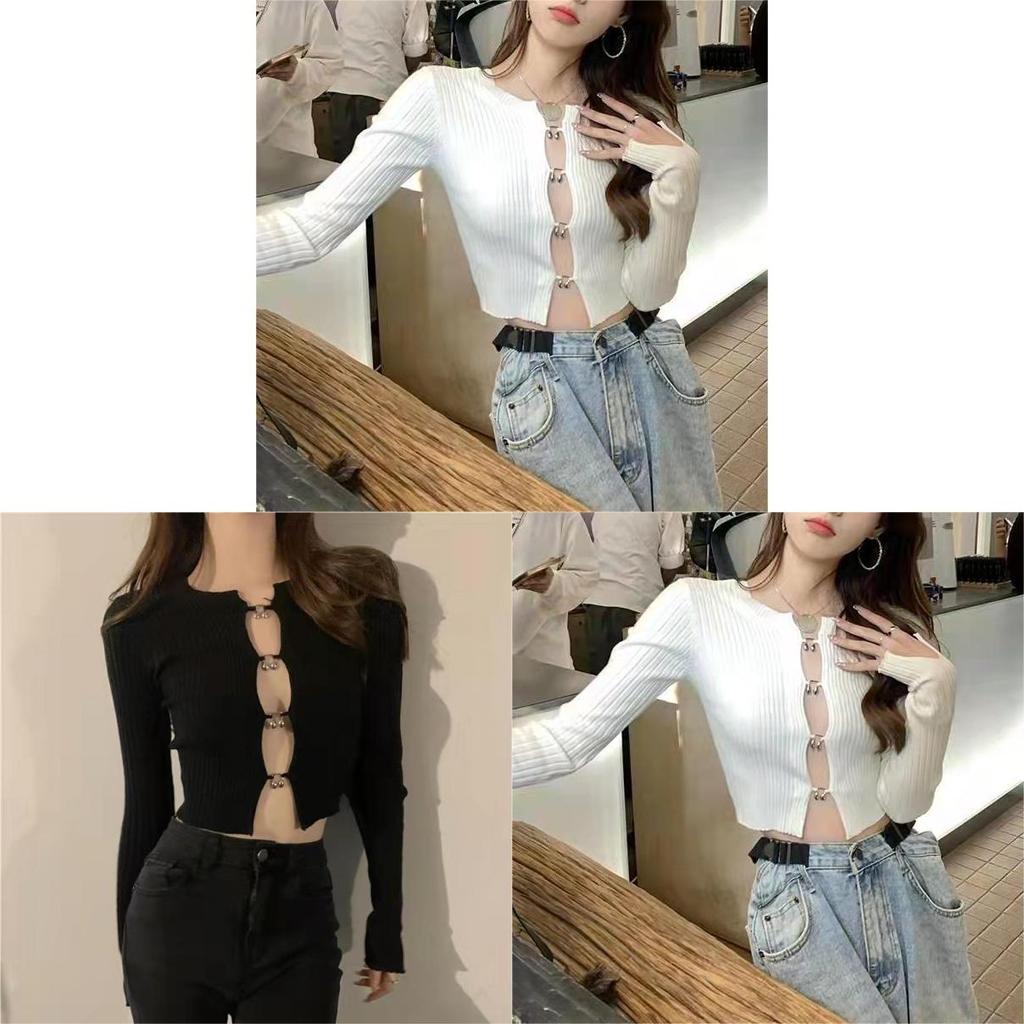 Casual Knit Sweater With Openwork Design For Women And Fall Fashion