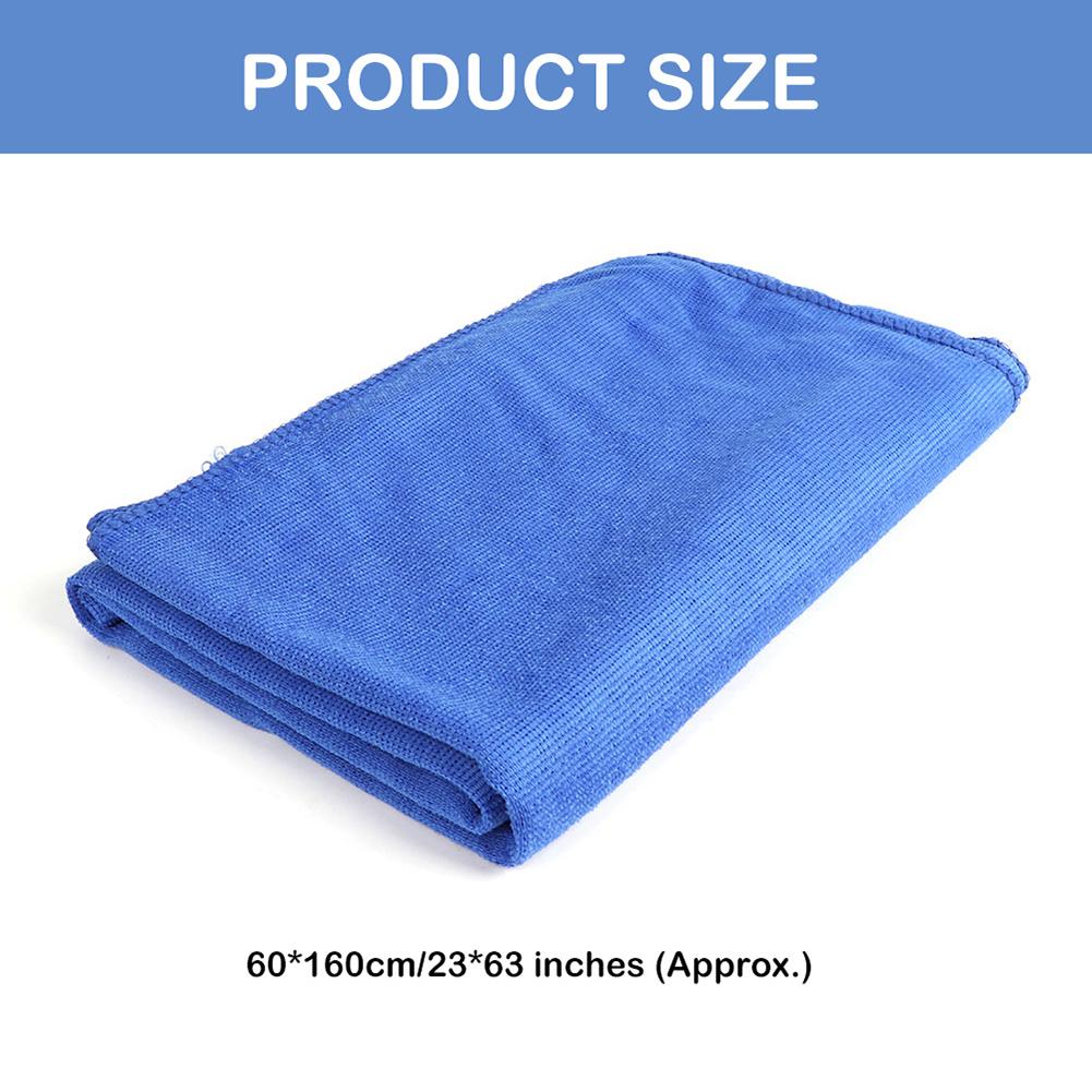 Hot 60x160cm Blue Large Car Wash Microfiber Towel Car Cleaning Drying Soft Cloth Hemming Car Care Cloth Detailing Car Wash Towel