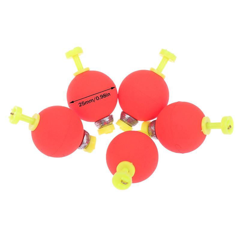 5 Pcs Snap-On Ball Fishing Bobber Floats Weighted Bobbers EVA Foam Corks For Crappie Bluegill Panfish Catfish