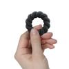 Rocks-Off - Liquid Silicone Twist Penis Ring Black