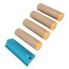 4 Rolls Pre Taped Masking Paper with Dispenser 18 Inch 80 Feet Paint Adhesive Protective Paper Roll for Covering Skirting Frames Cars Auto Body