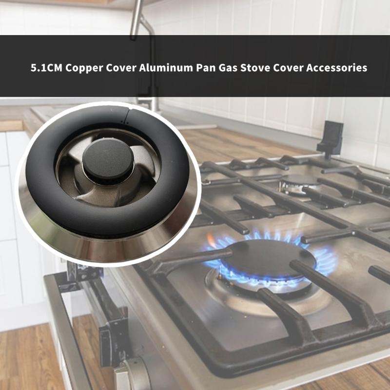 B46E Flame Caps Cover Stove Lid Efficient Cooking Tool Stove Accessories Metal Texture Suitable for Efficient Kitchen Cooking