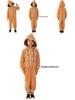 Christmas Gingerbread Cosplay Pajamas And Apron For Kids With Zipper Closure For Holiday Sleepwear