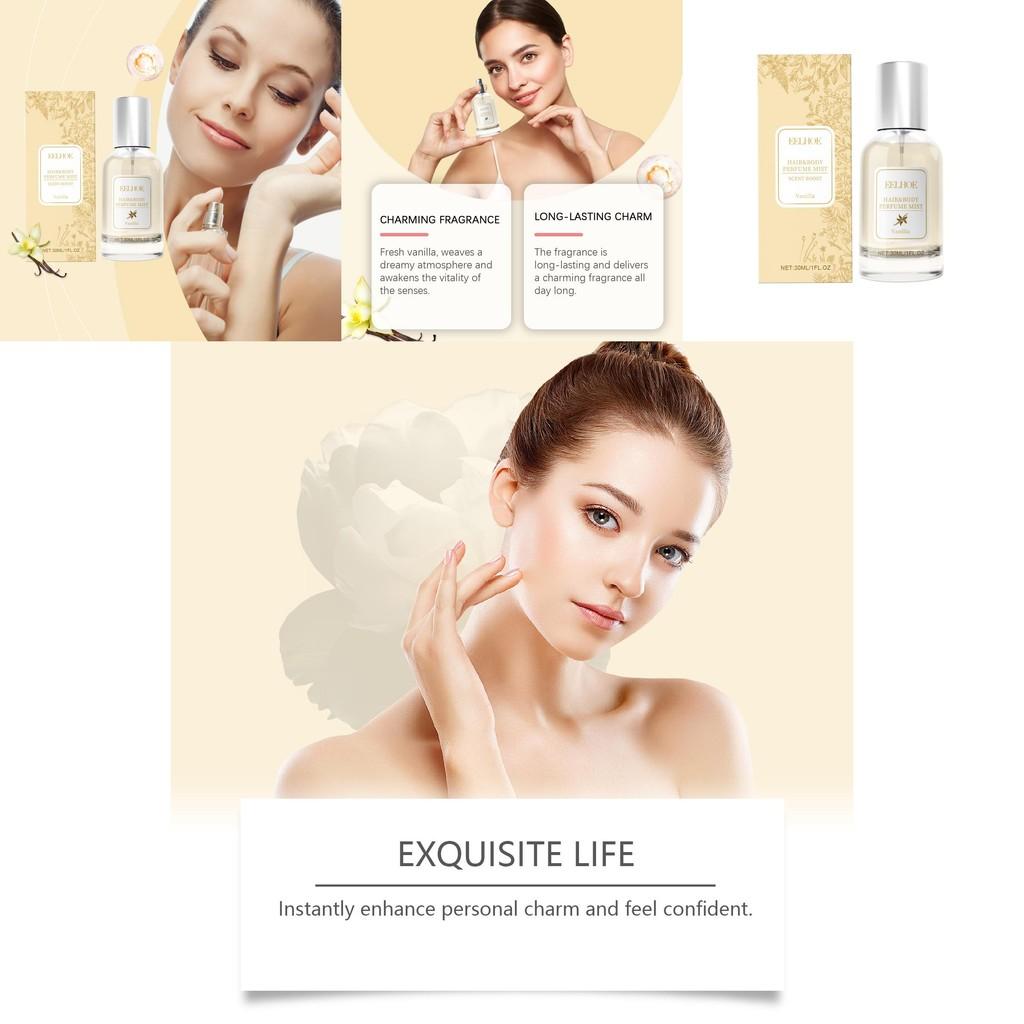 Eelhoe Vanilla Body And Hair Perfume Spray Long Lasting Fresh Floral Scent For Women