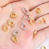 18K Gold Plated Bails Pendants Copper Charms Clasps Connector Jewelry Making Supplies Hinged Necklace Enhancer Jewelry Findings