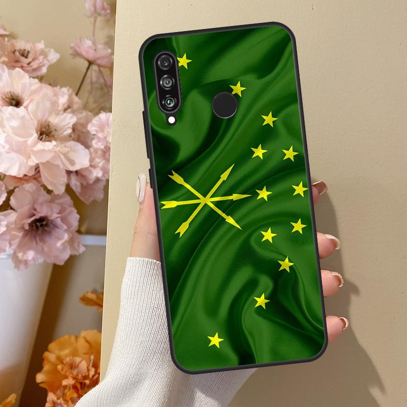 

Adygea Circassian Flag For Huawei Nova 12i 8i 11i 12s 9 10 SE Y60 Y70 Y90 Y72 Y73 Y61 Y91 P60 Pro P30 P40 Lite Case Huawei Nova 5T