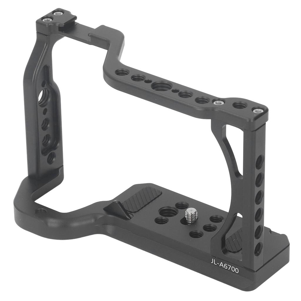 Kamerakäfig für A6700 Vertikaler Aufnahmegriff mit Cold-Shoe-Halterung 1/4 Zoll 3/8 Zoll Gewinde für Arri Fixierbohrung für Arca