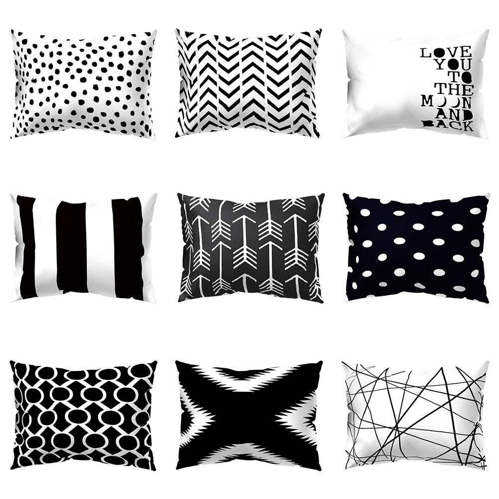 Geometric Pattern Heart Cross Throw Pillow Case Cushion Cover Sofa Bed Car Decor