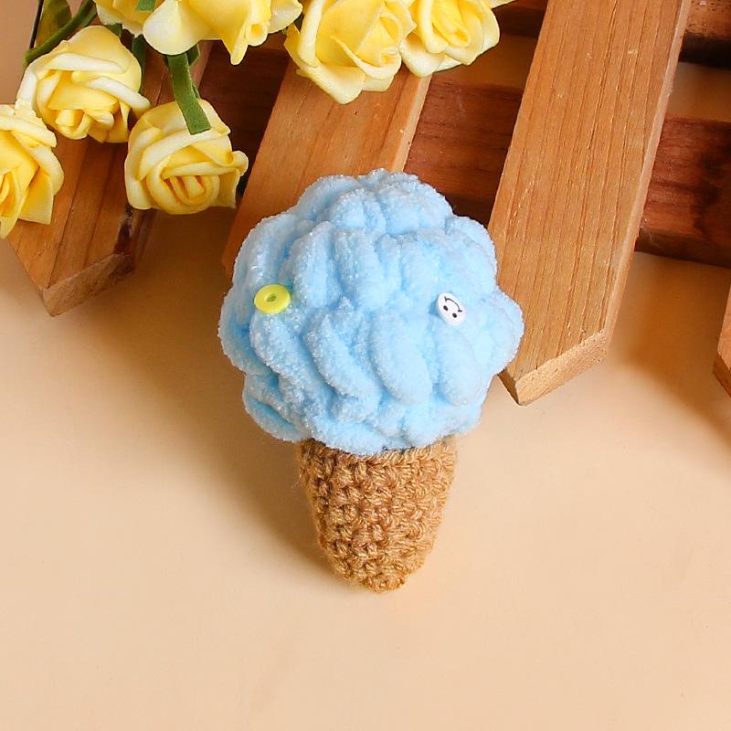 Charming Crochet Fruit Keychain: Persimmon & Strawberry Wool Pendants