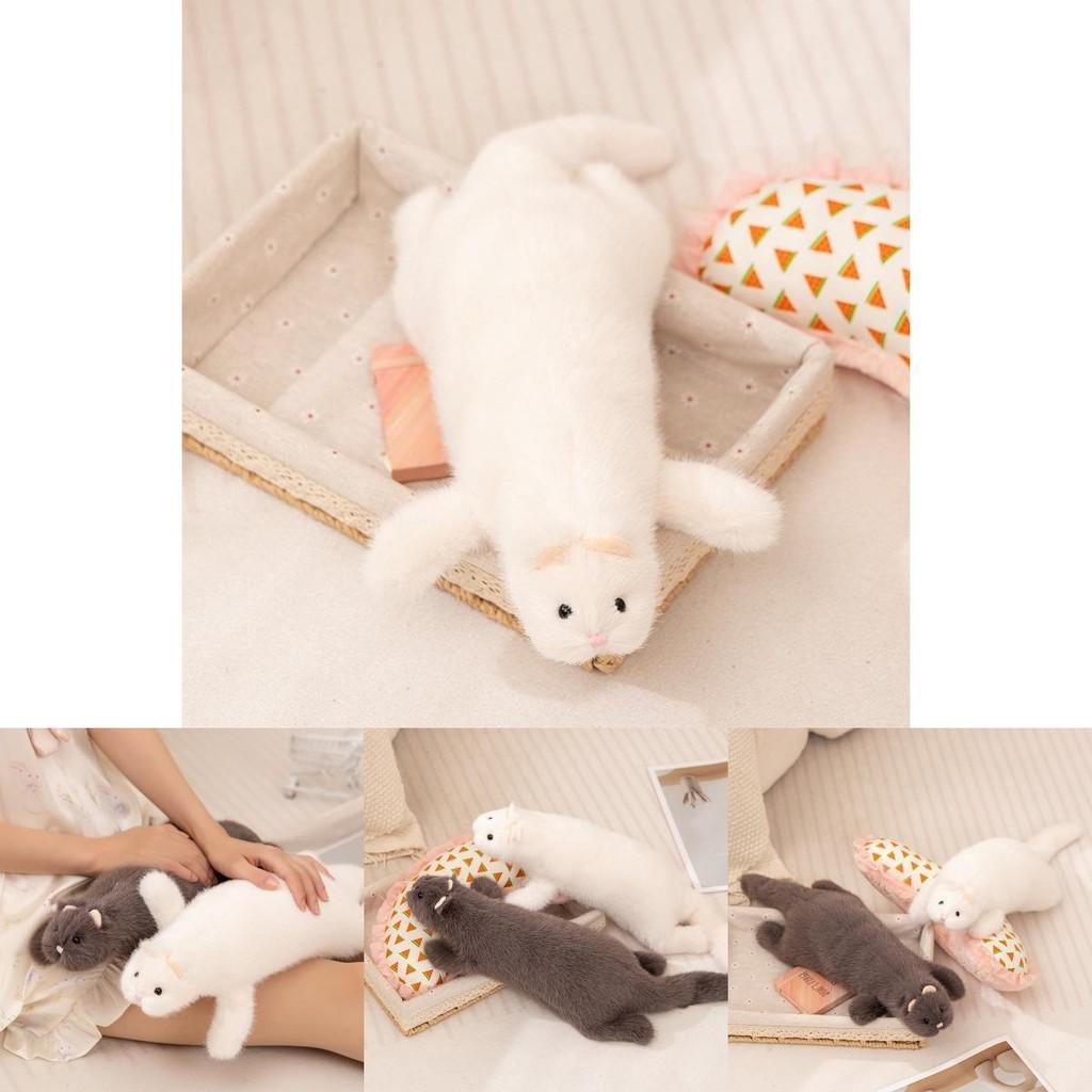 Niedliche Schwarz-Weiß Nerz Plüschpuppe Kinderspielzeug für Sammler und Kinder