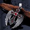 Retro Jewelry Fashion Popular Men's Nightclub Pendant Angel Cross Necklace
