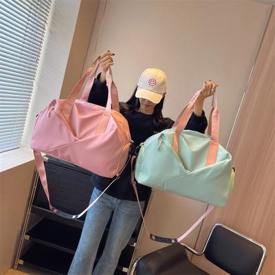 Mint Green Fitness Bag, Fresh and Stylish, Portable Travel Handbag for College Girls, with Dry and Wet Separation, Outdoor Crossbody Bag