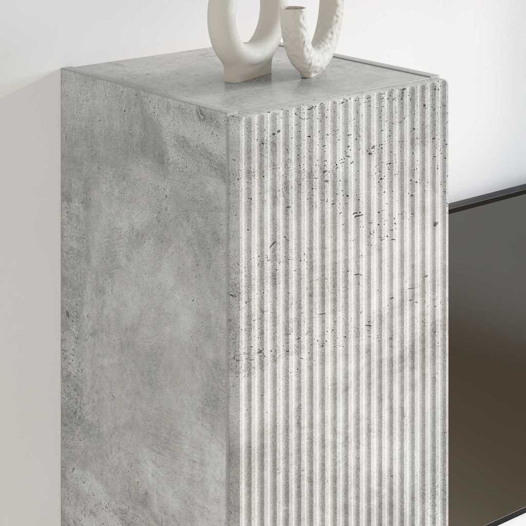Wall Mounted TV Cabinet in Concrete Look 30 x 31 x 100 cm Engineered Wood